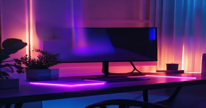 Nanoleaf akıllı monitör standı ile çalışma masanız aydınlanacak