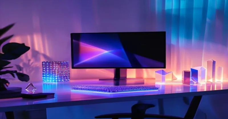 Nanoleaf, Monitör Altını Renkli Işıklandıran Yeni Stand Ürünü Tanıttı
