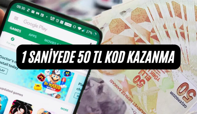 1 saniyede 50 tl kod kazanma