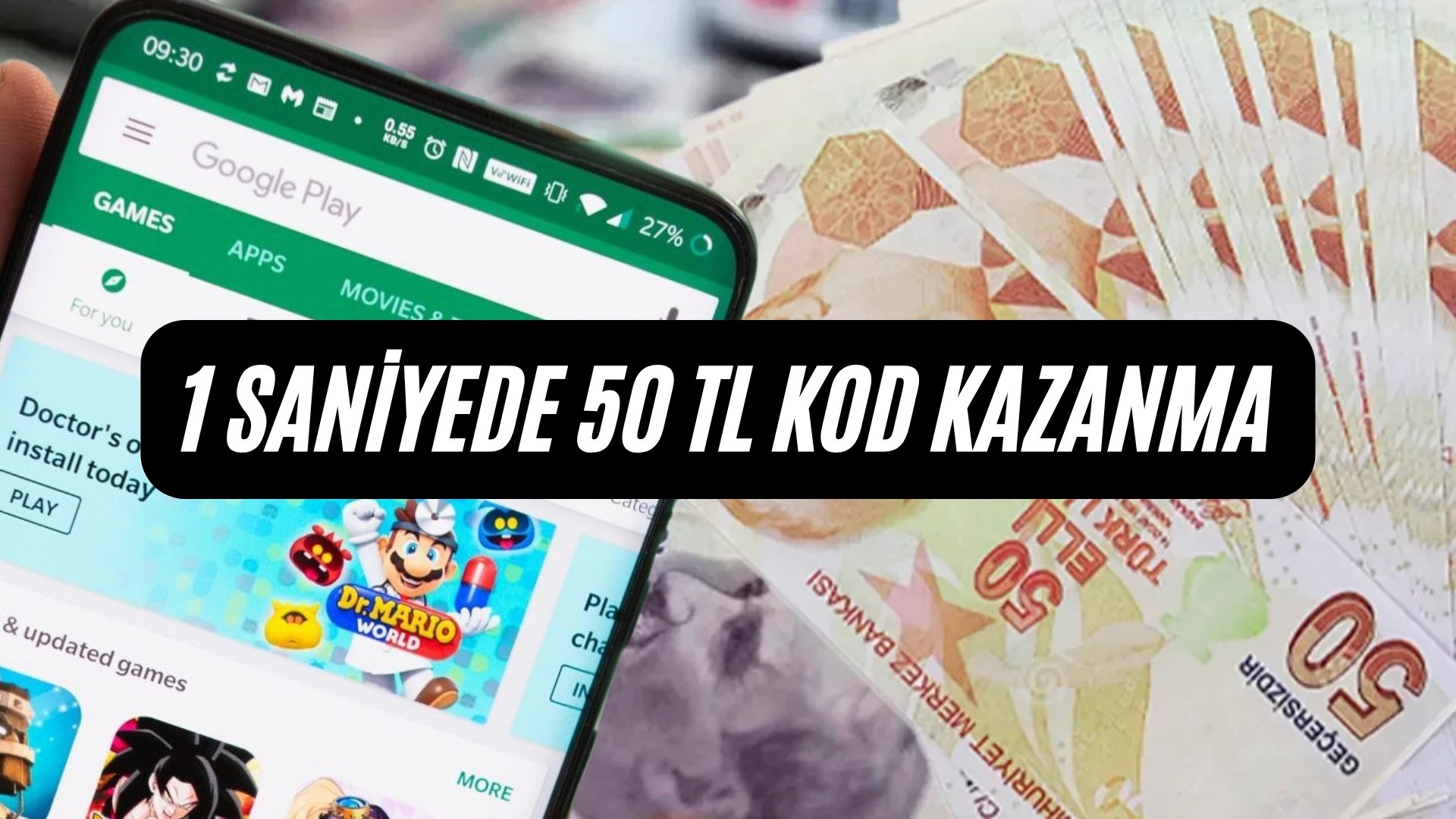 1 saniyede 50 tl kod kazanma